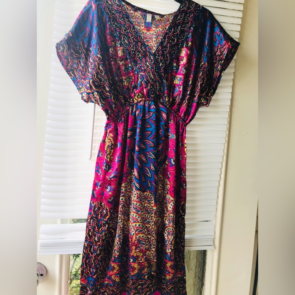 Gorgeous Satin Paisley Kimono Nightgown - Picture 4 of 7